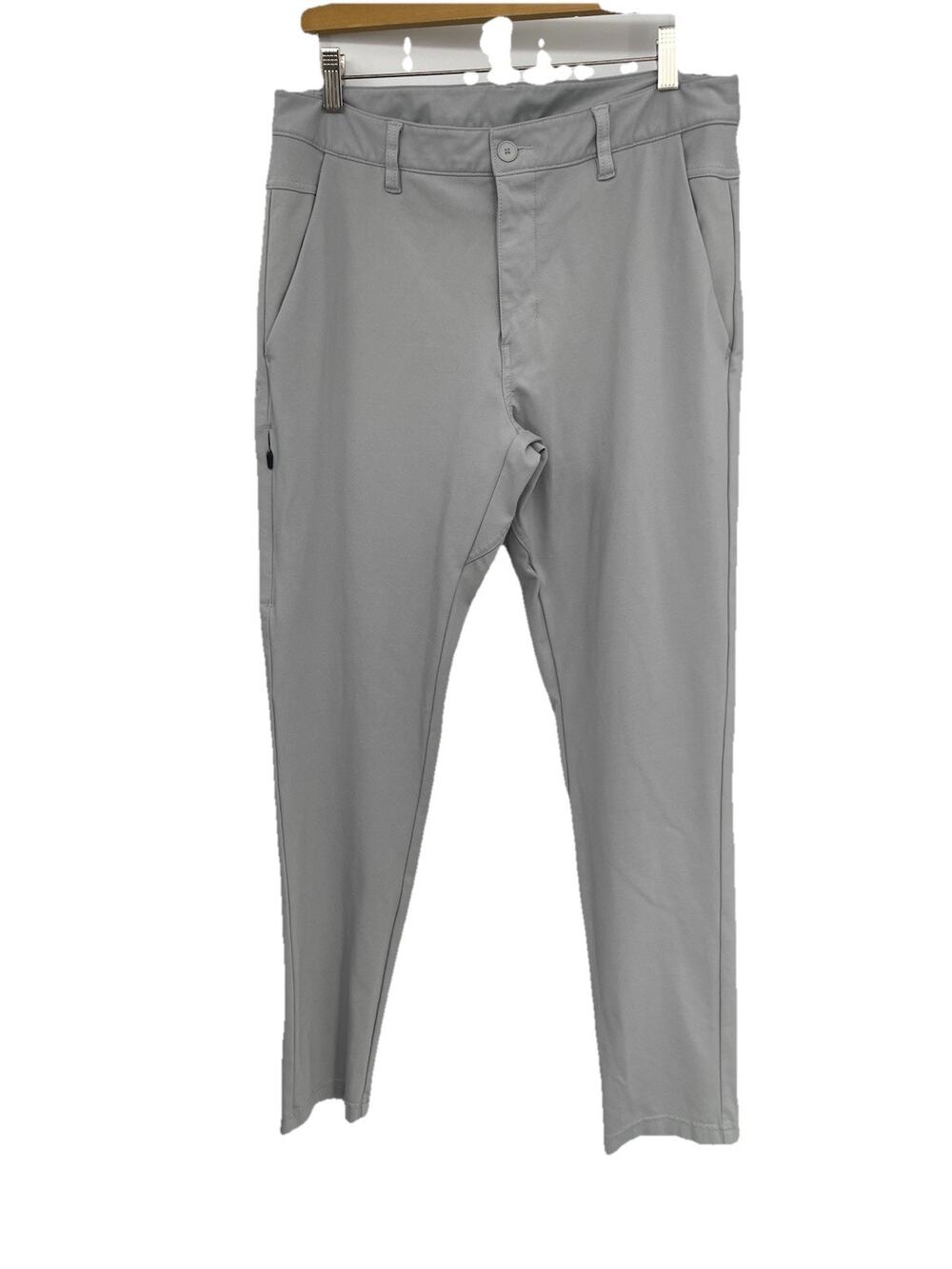 BYLT Premium Basics Everyday Pant 2.0 Light Gray Slim Fit Size Large